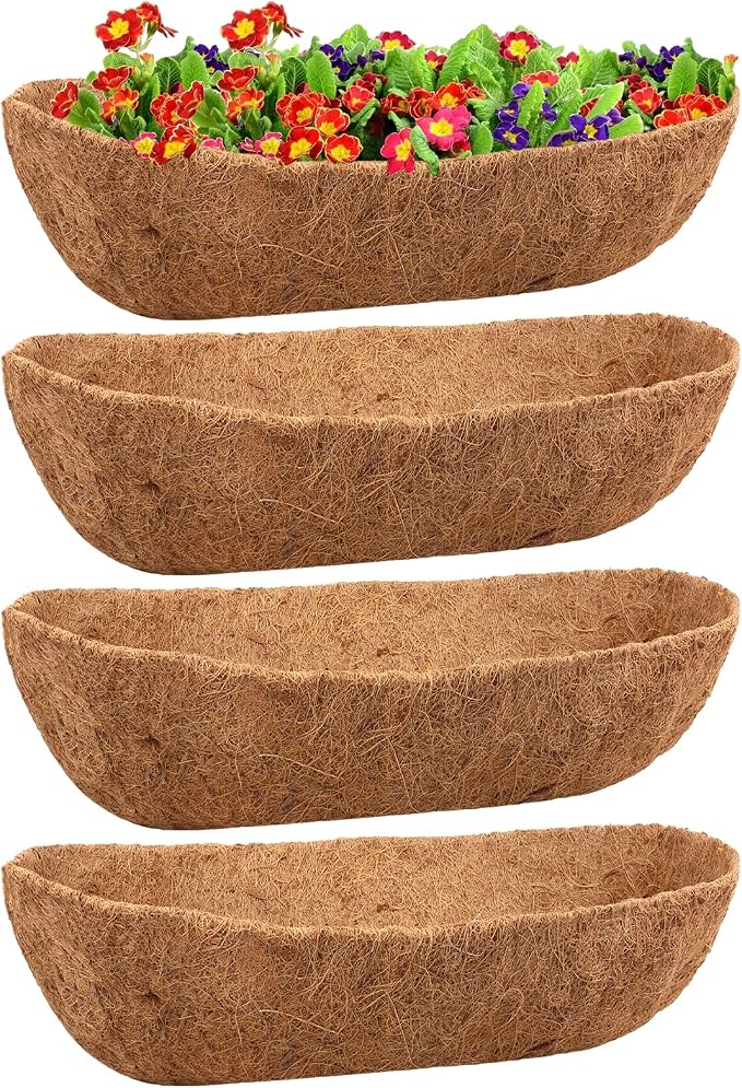 Legigo 4 Pack 24 Inch Natural Trough Coco Liner by Legigo