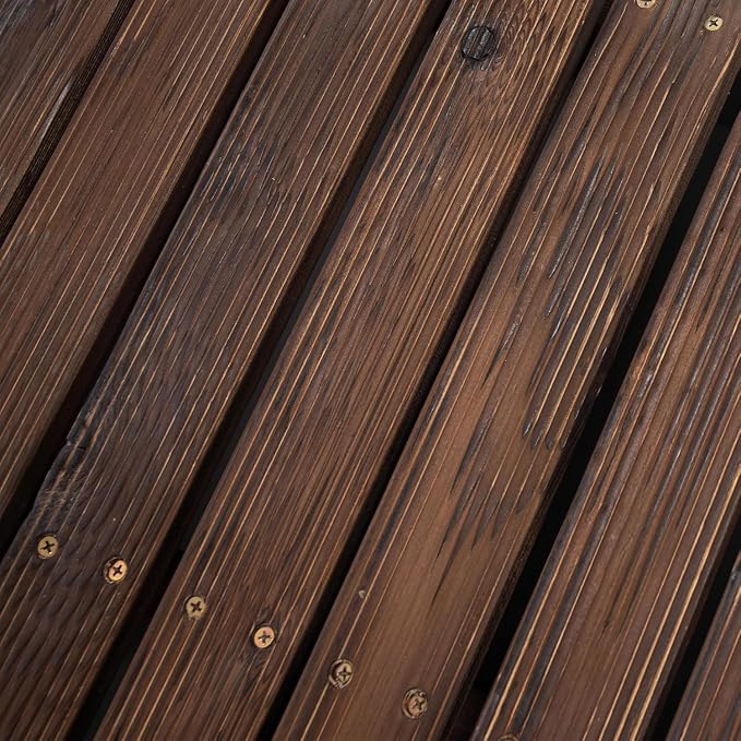 7 ft Pine Wood Garden Bridge - Image 8