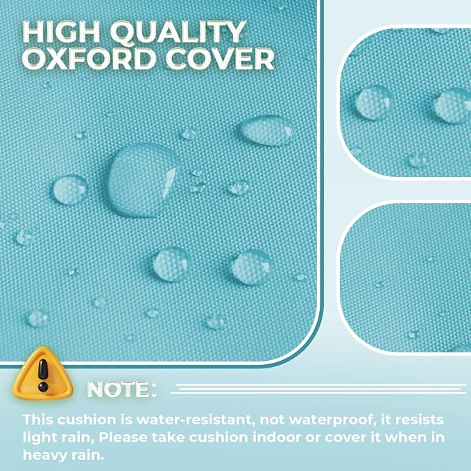 Outdoor Chaise Lounge Chair Cushion Waterproof 74.4 x 22 x 4.7 Inches Memory - Image 7