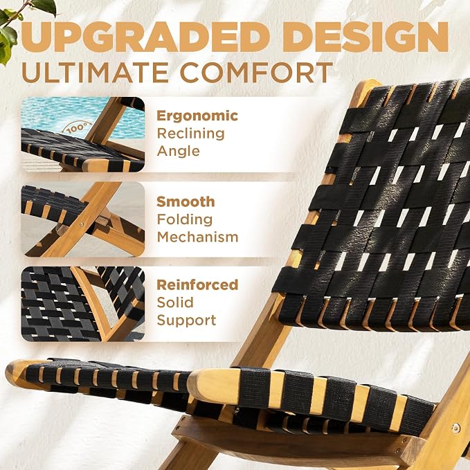 IDZO Foldable Reclining Design Heavy Duty 400lbs Capacity Patio Bistro Set 5 - Image 2