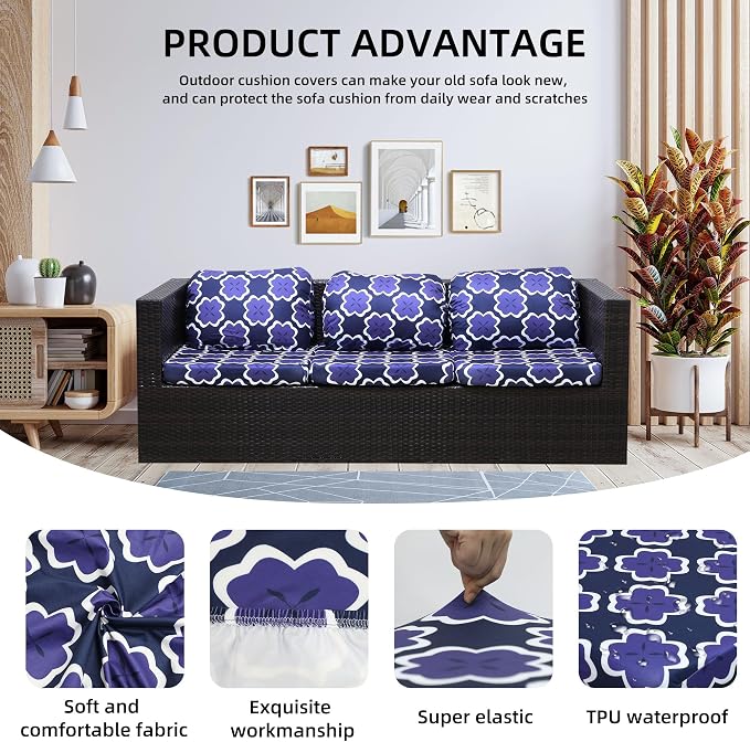 Outdoor Cushion Covers Set, Replacement - Image 3