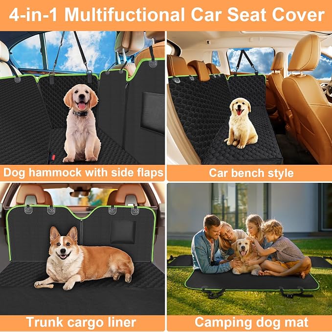 Mancro Dog Car Seat Cover, 2025 Upgraded 600D Heavy Duty Waterproof & - Image 4