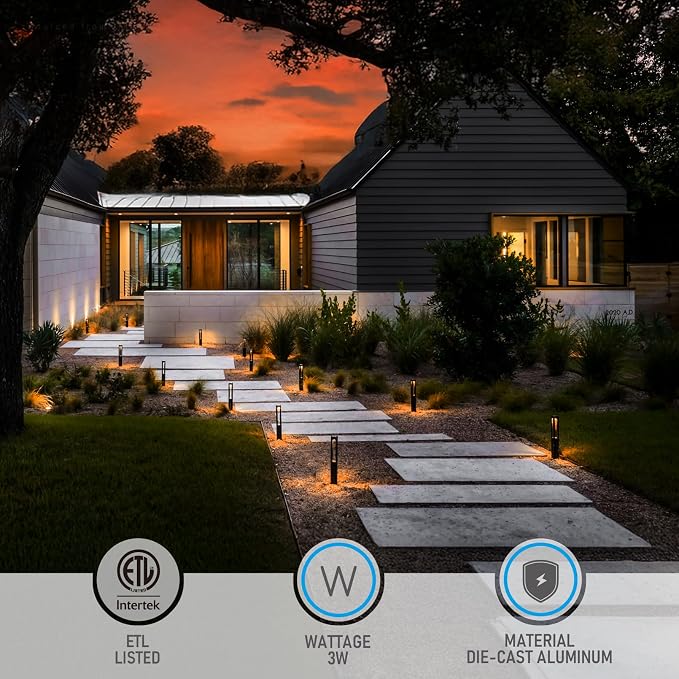LEONLITE 5CCT 10-Pack Low Voltage Landscape Pathway Lights, Update - Image 3