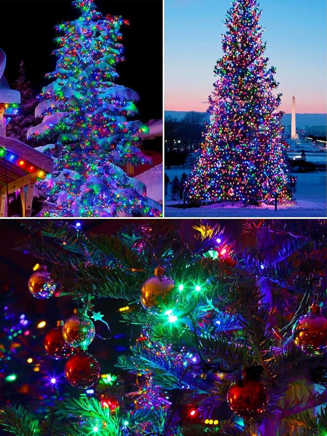2 Pack 200 LED Solar Christmas Lights Outdoor, Solar String Lights - Image 6