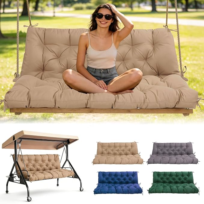 Porch Swing Cushions 60 Inch, Waterproof Patio 2 3 Seater Replacement - Image 8