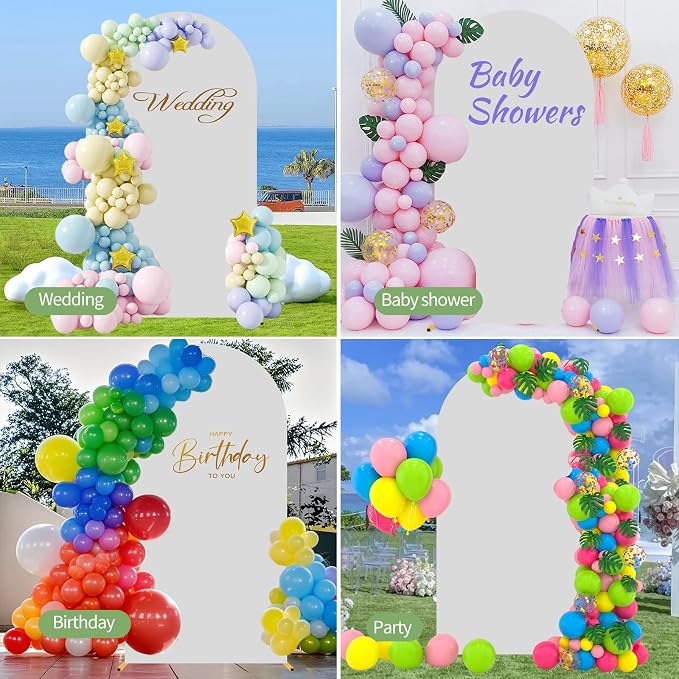 Metal Arch Backdrop Stand 7.2FT Gold Wedding Balloon Arched Backdrop Stand - Image 8