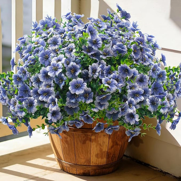 20 Bundles Artificial Flowers for Outdoors, UV Resistant Fake Plants Flowers by Grunyia