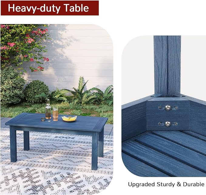 Stoog Outdoor Coffee Table, All-weahter Patio Side Table - Image 6