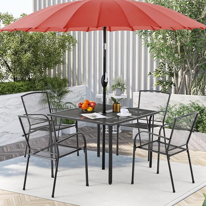 AECOJOY 39.4" Outdoor Patio Dining Table - Image 4