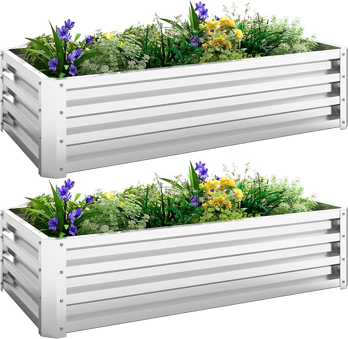 Outsunny Galvanized Raised Garden Bed, by Outsunny