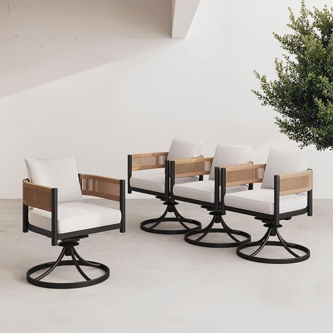 Grand patio Outdoor Dining Chairs Set of 4, 4 Pieces Patio Dining Chairs by GrandPatio
