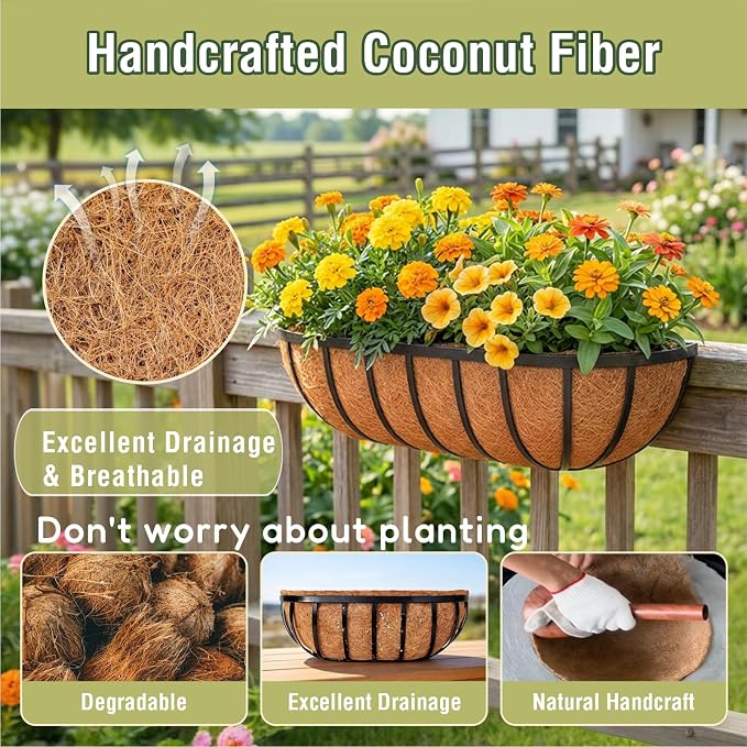 4 Pcs 24 Inch Trough Coco Liner - Image 4