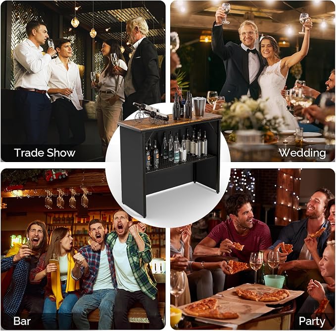 VINGLI 45" Commercial Grade Portable Bar Table - Image 6