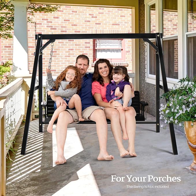 VINGLI Heavy Duty 660 LBS Wooden Swing Frame - Image 6