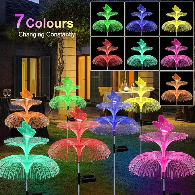 6 Pack Solar Garden Lights, Gardening Birthday Gifts - Image 3