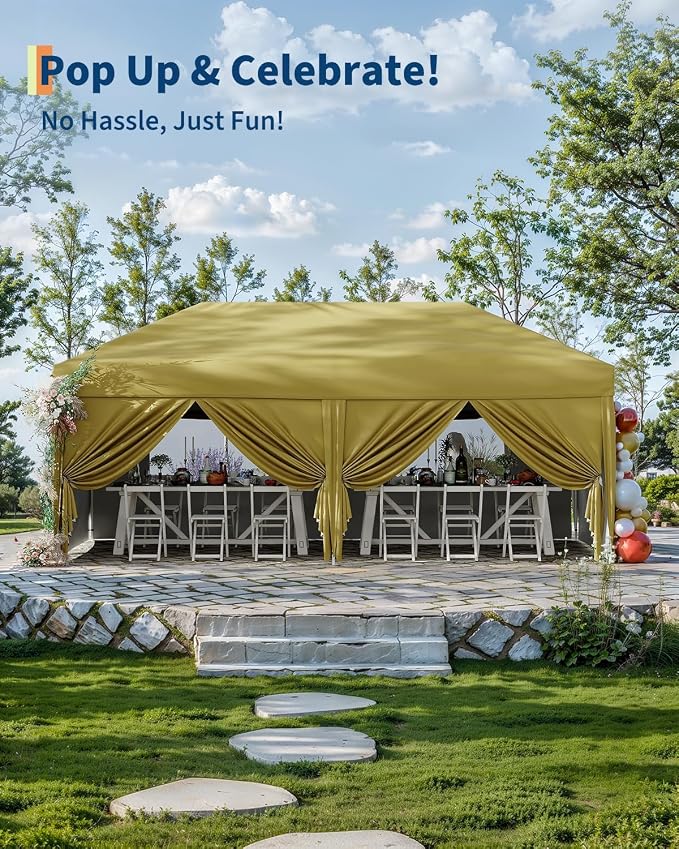 10X20 Pop Up Canopy Tent with 6 Sidewalls – Heavy Duty Commercial Instant - Image 4