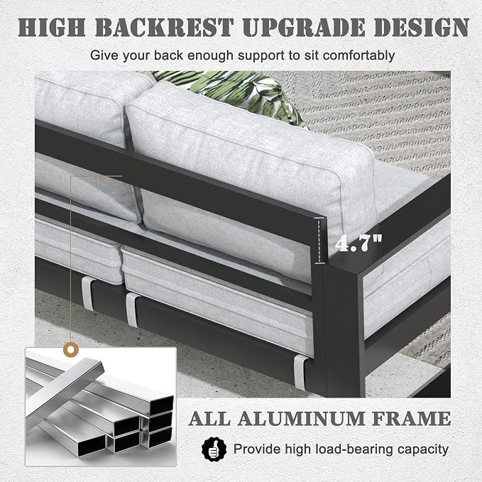 Outdoor Aluminum Furniture Set - Image 5