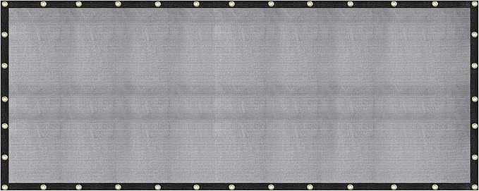 60-70% 12 FT. X 20 FT Mesh Tarp/Shade Cloth 9-Needle Knitted Heavy Duty Black by WindscreenSupplyCompany