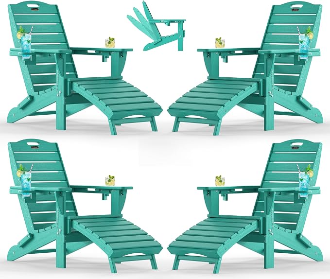 Ciokea Folding Adirondack Chair Set of 4 by CIOKEA