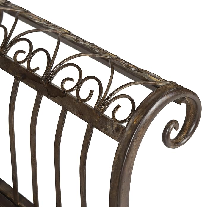 Safavieh Outdoor Collection Brielle Antique White Bench - Image 6