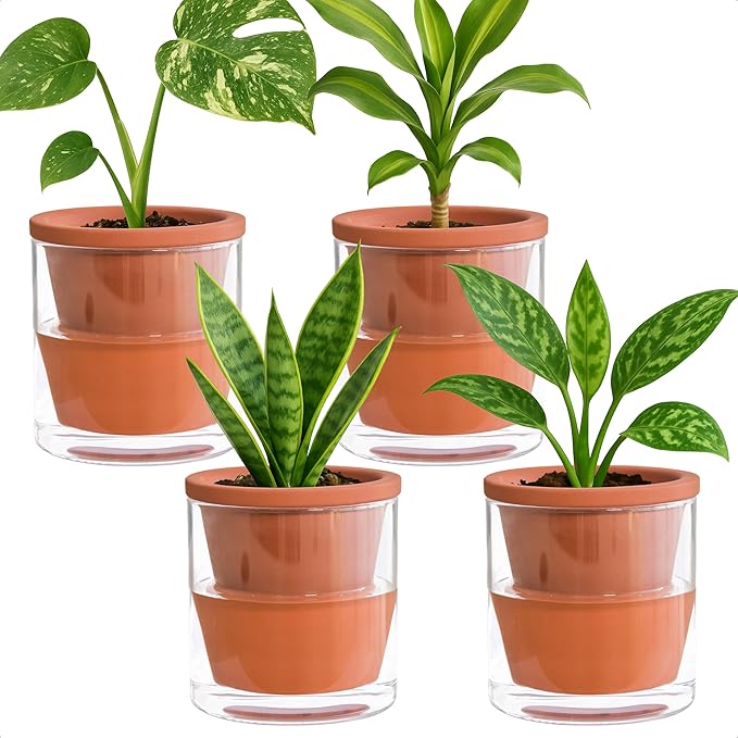 D'vine Dev 4 Inch Design Self Watering Pot by DvineDevPlanterPotsandStand