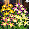 Solar Garden Lights New Upgraded Solar Wild Lily Flower Lights, Yard Patio by stadeco