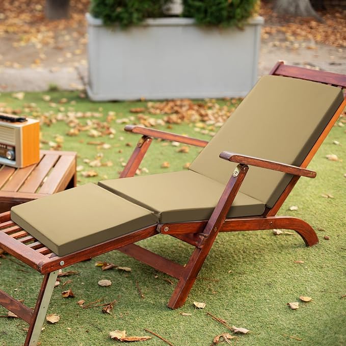 Pinkunn Chaise Lounge Cushion Waterproof Outdoor Lounge Chair Cushions 21 x 72 - Image 5