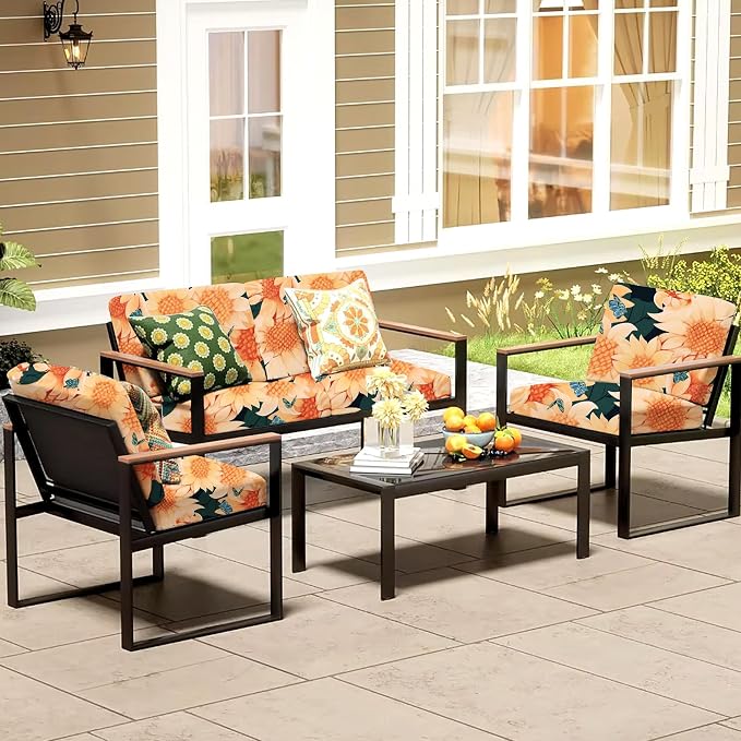 8Pcs Patio Cushion Covers, Outdoor Cushions Covers, Stretch Cushion Covers - Image 6