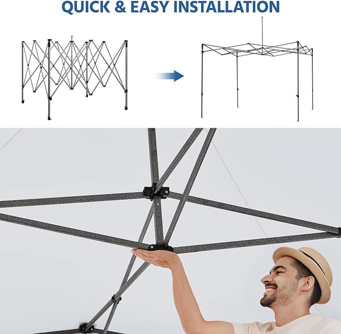Yaheetech Canopy Tent, Commercial Instant Heavy Duty Canopy, 500D Waterproof - Image 3