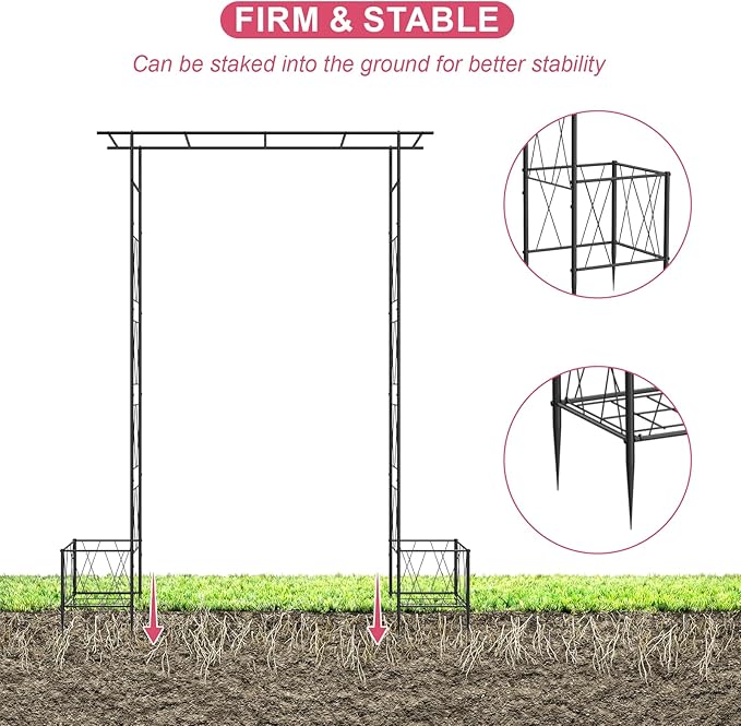 Garden Arch Thickened Garden Arbor Trellis - Image 5