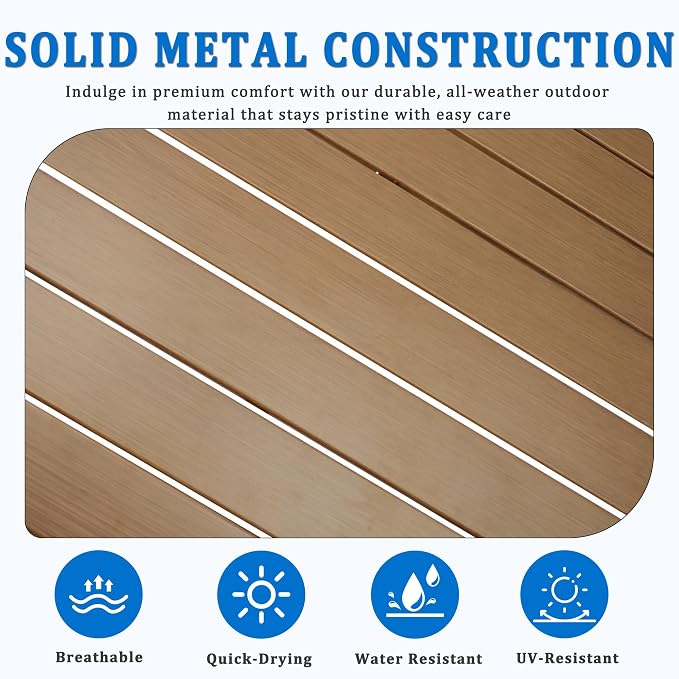 37.8'' Square Outdoor Patio Table - Image 6