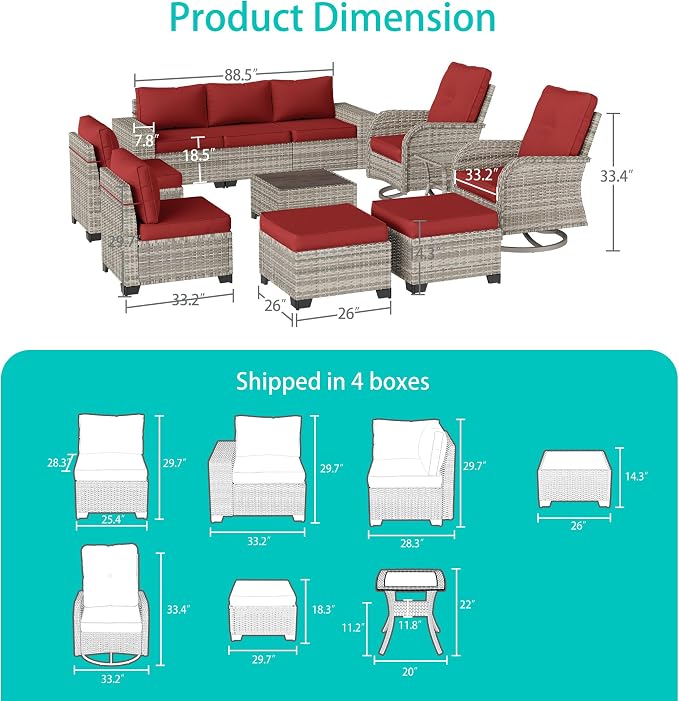 11-Piece Outdoor Patio Furniture Set - Image 2