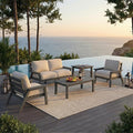 HDPE Patio Furniture Set 4 Seats, Outdoor Couch by YourPerfectOutdoorEscape