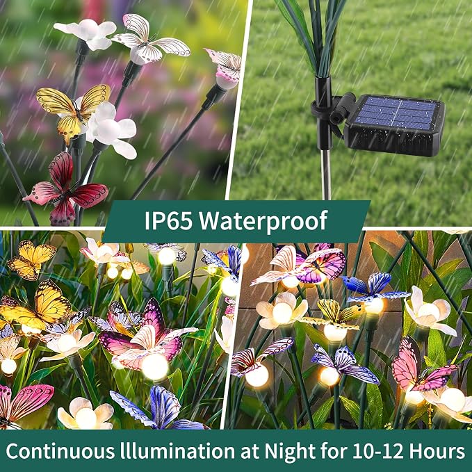 Solar Garden Lights, IP65 Waterproof Butterfly Lights - Image 4