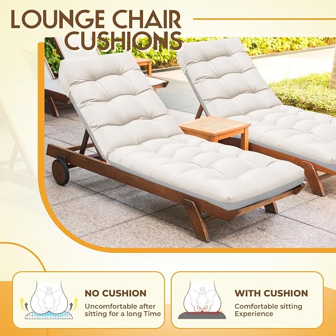 Outdoor Lounge Chair Cushions, Chaise Lounge Cushions - Image 5