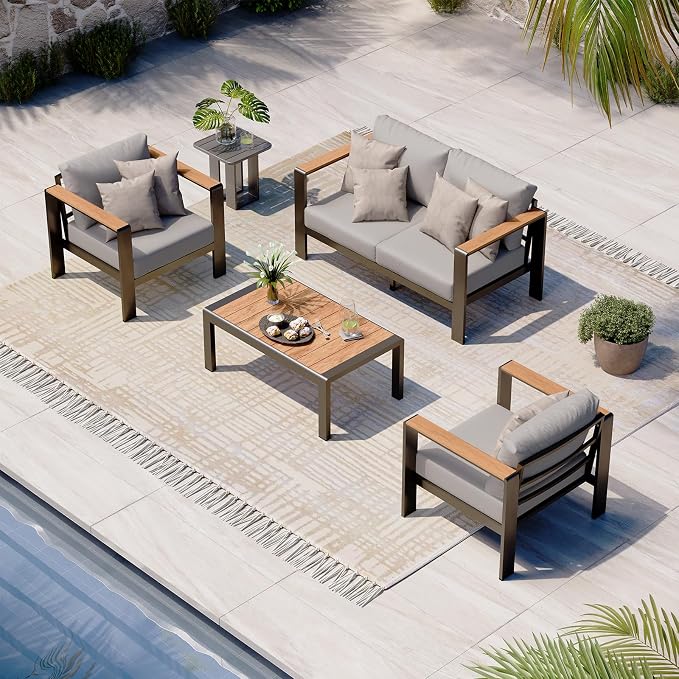 Aluminum Outdoor Patio Furniture Set by Oasbira