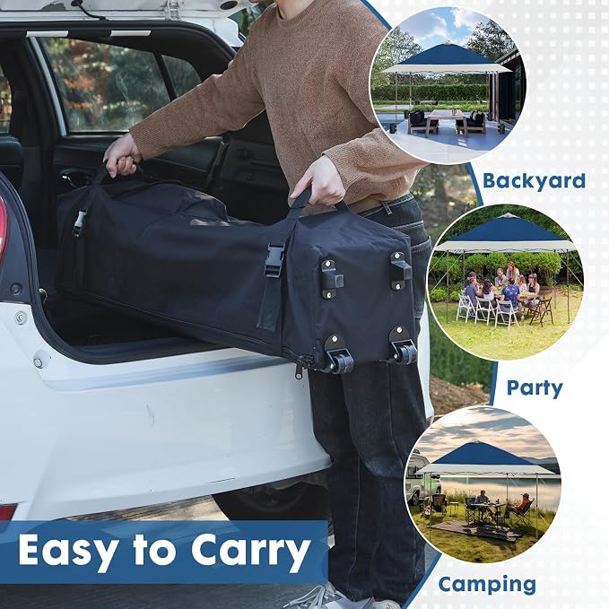 OUTDOOR LIVING SUNTIME 13x13 Instant Easy Pop Up Canopy, Portable Commercial - Image 7