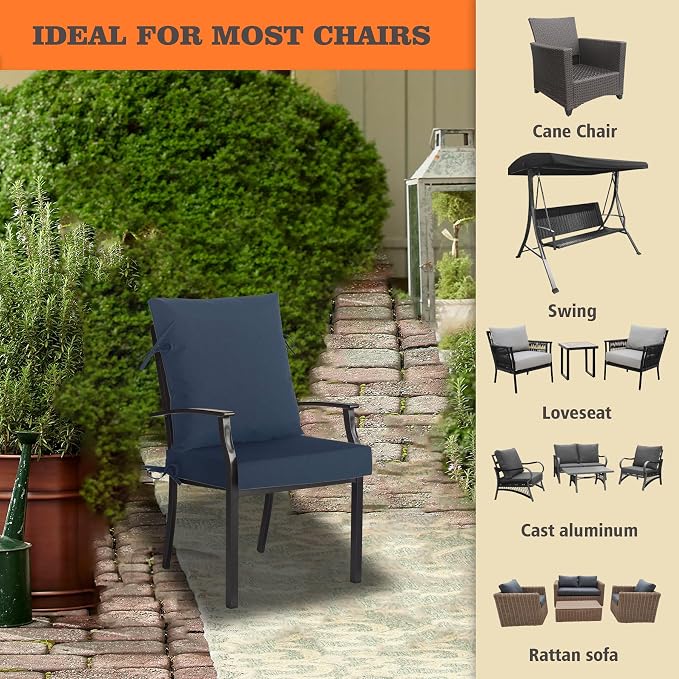 Goodgoods 20"x42" Outdoor Dining Chair cushion Set of 1 patio furniture cushion - Image 4