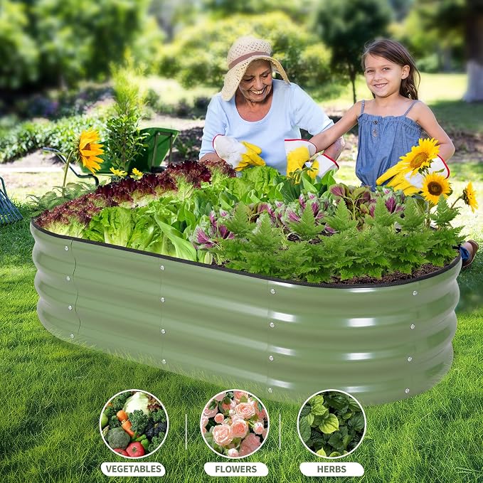 Galvanized Raised Garden Bed Outdoor- 2 Pcs Raised Beds - Image 7