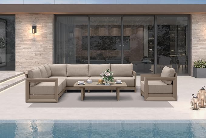 PURPLE LEAF Patio Furniture Set Open-End Outdoor Couch by Unknown