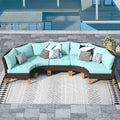 Sophia & William Patio Furniture Set, 5 Piece Half Moon Outdoor Wicker by SophiaWilliam