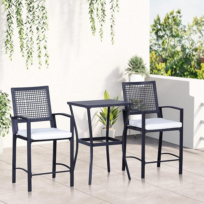 Outsunny 3pcs Patio Bar Set - Image 2