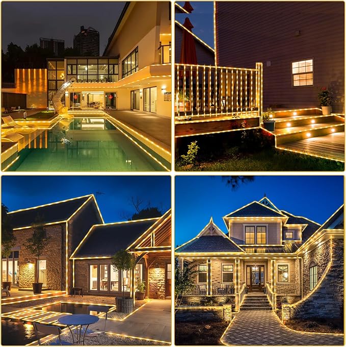200 LED Solar Rope Lights Outdoor, 66FT Solar String Lights Indoor Waterproof - Image 7
