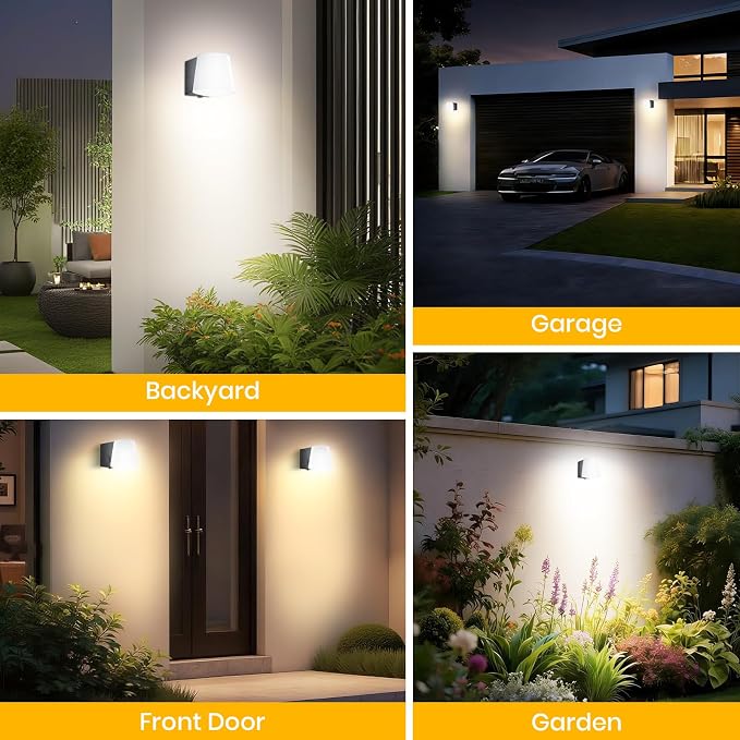 Outdoor Light Fixture, AC/Solar Hybrid Charging Porch Light Outdoor Dimmable - Image 9