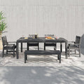 Stoog 6 Pieces Outdoor Patio Dining Set, All-Weather Dining Table and Chairs Set by Stoog
