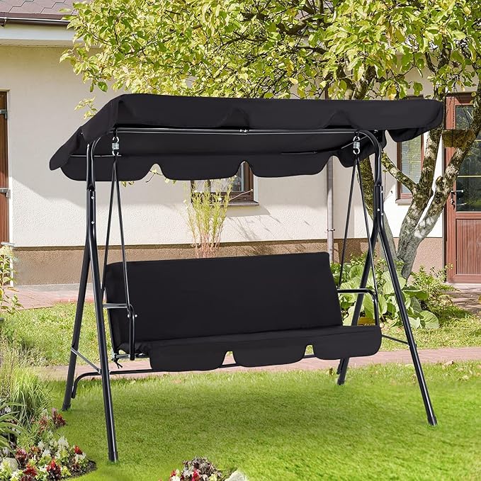 AECOJOY Porch Swing with Stand, Outdoor Swings - Image 7