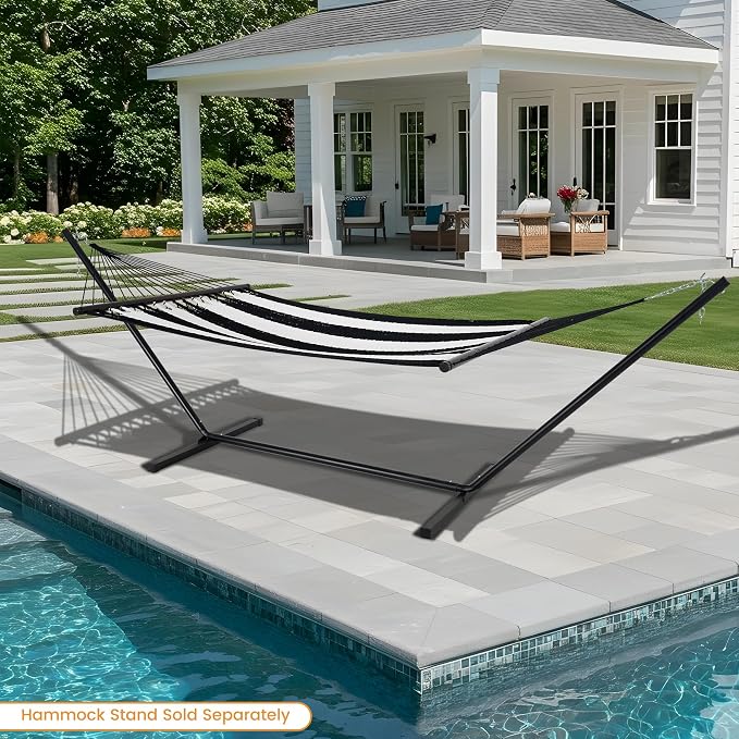 Lazy Daze Hammocks 10.5 FT Double 2 Person Caribbean Rope Hammock, Hand Woven - Image 8