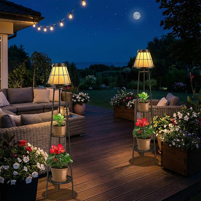 2 Pack 45.5'' Outdoor Floor Lamps - Image 5