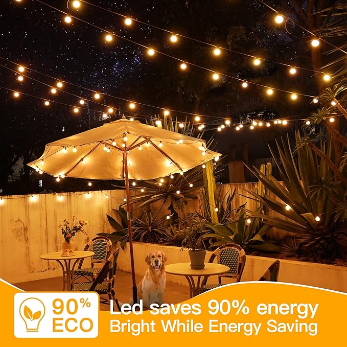 Ollny 150FT Outdoor String Lights, Waterproof Connectable Shatterproof Outside - Image 7