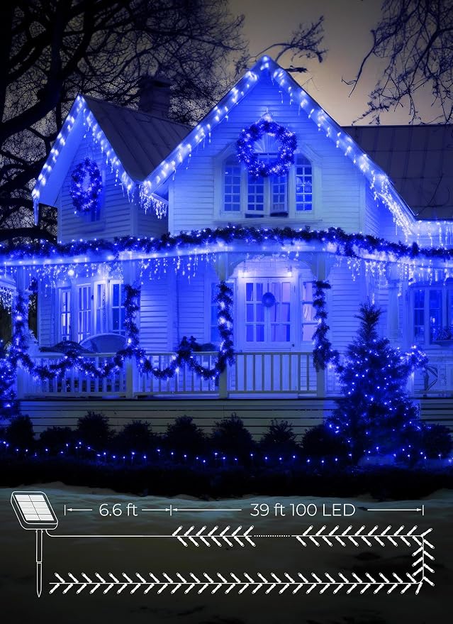 Brightown 100LED Solar String Lights Outdoor, Solar Powered Lights IP65 - Image 4